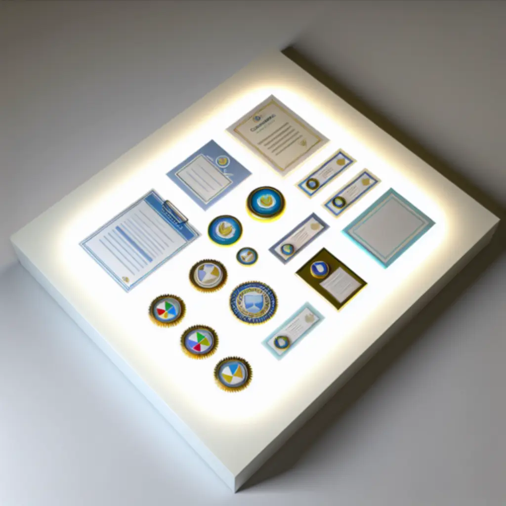 Przykładowe cyfrowe odznaki i certyfikaty