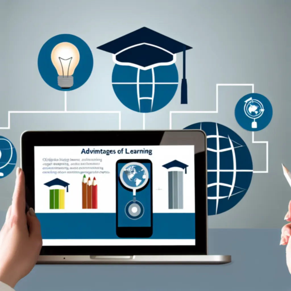 Ilustracja korzyści płynących z nauki online