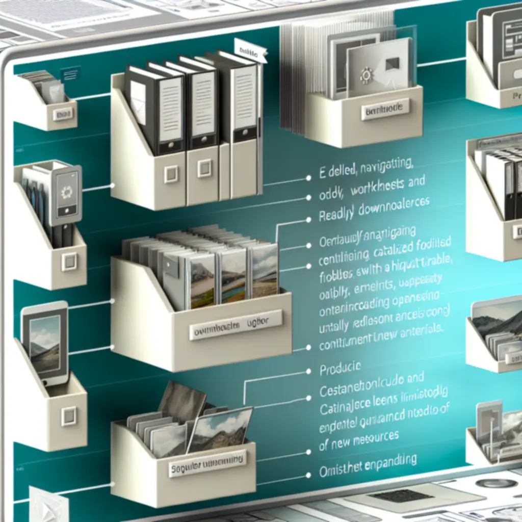 Biblioteka plików z uporządkowanymi zasobami do pobrania